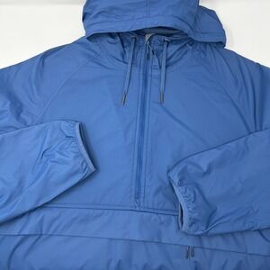 5.11 Tactical Warner Anorak Jacket Blue Mens Large Fleece Lined Hooded 1/4 Zip